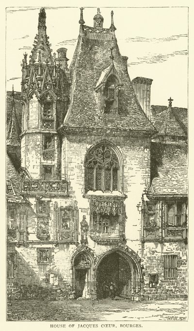 Maison de Jacques Cœur, Bourges (gravure) - English School