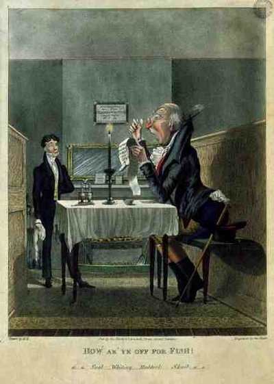 Comment ça va pour le poisson !, gravé par George Hunt, c.1825-30 - English School