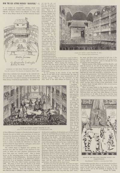 Comment les anciens acteurs habillaient "Shakspere" (gravure) - English School