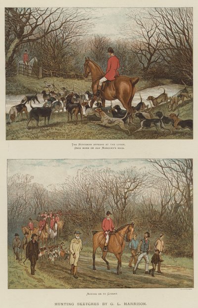 Croquis de chasse (chromolithographie) - English School