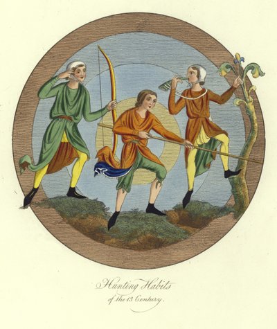 Habits de chasse du 13ème siècle - English School