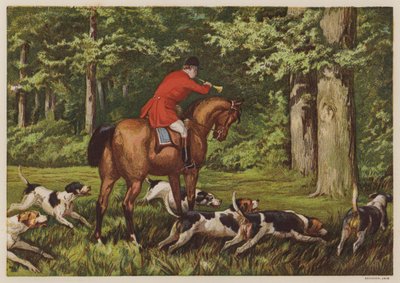 Chasse avec des chiens - English School