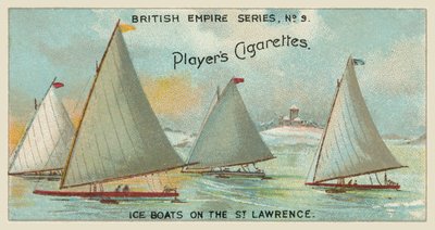 Bateaux de glace sur le Saint-Laurent (chromolithographie) - English School