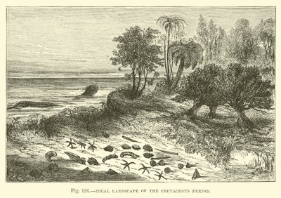 Paysage idéal de la période Crétacée - English School