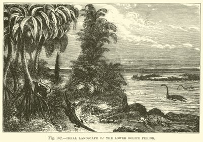 Paysage idéal de la période Oolitique inférieure - English School