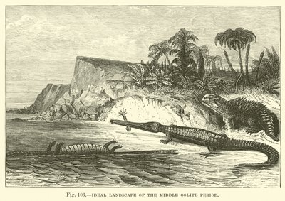Paysage idéal de la période Oolitique moyenne - English School