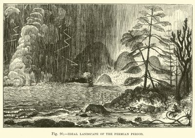 Paysage idéal de la période permienne - English School