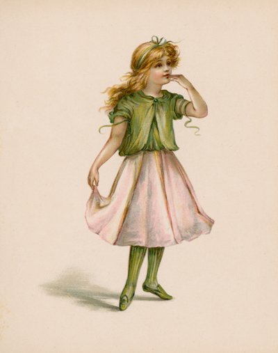 Illustration pour Le Langage des Fleurs (chromolithographie) - English School