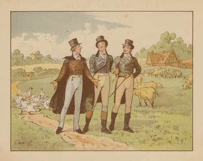Illustration pour The Men of Ware, vers 1880 (lithographie couleur) - English School