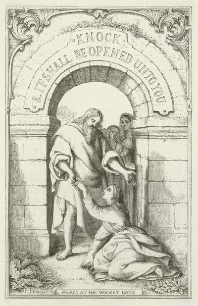 Illustration pour Le Voyage du Pèlerin de John Bunyan - English School