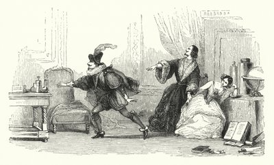 Illustration pour le ballet, Le Diable boiteux, ou Le Diable à deux bâtons (gravure) - English School