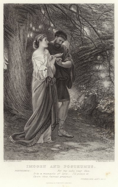 Imogène et Posthumus, Cymbeline, Acte I, Scène II - English School