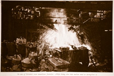 Dans une des nouvelles usines de munitions de la Grande-Bretagne, 1914-19 - English School