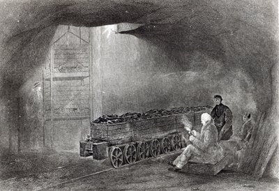 Dans la mine de charbon, illustration de 
