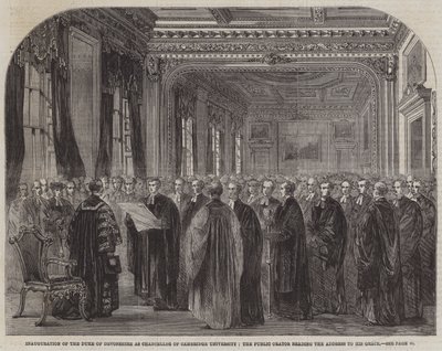 Inauguration du duc de Devonshire en tant que chancelier de l