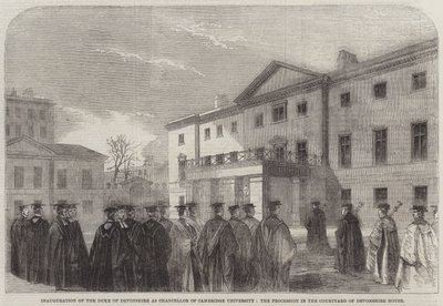 Inauguration du duc de Devonshire en tant que chancelier de l