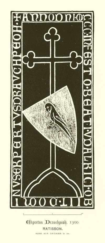 Dalle incisée (gravure) - English School