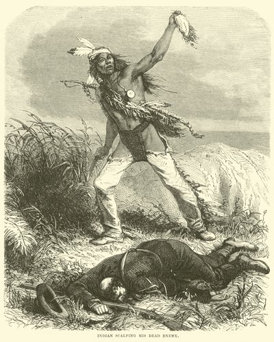 Indien scalpant son ennemi mort - English School