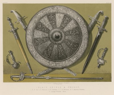 Bouclier incrusté et épées - English School