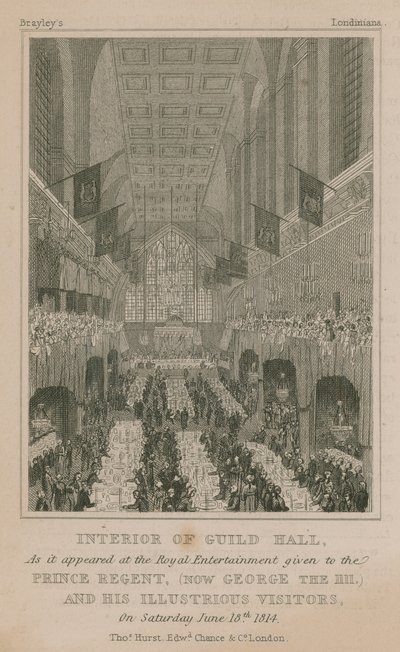 Intérieur de Guildhall, Londres, tel qu