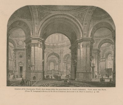 Intérieur du premier design de Sir Christopher Wren - English School