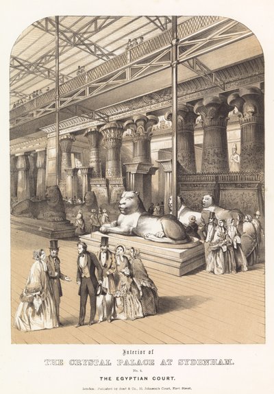 Intérieur du Crystal Palace à Sydenham - la Cour égyptienne - English School