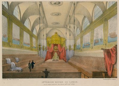 Intérieur de la Chambre des Lords avant l