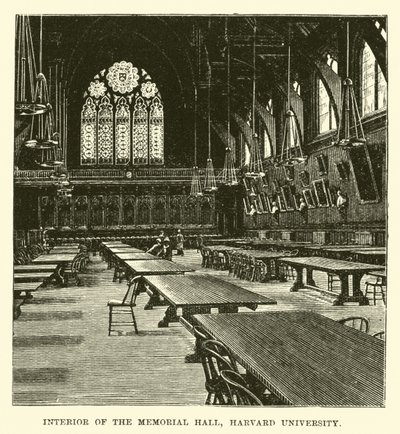 Intérieur du Hall Mémorial, Université Harvard - English School