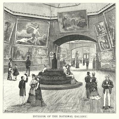 Intérieur de la galerie nationale (gravure) - English School
