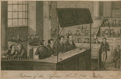 Intérieur de la Sessions House, Old Bailey - English School