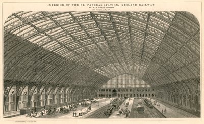 Intérieur de la gare de St Pancras - Chemin de fer Midland - English School