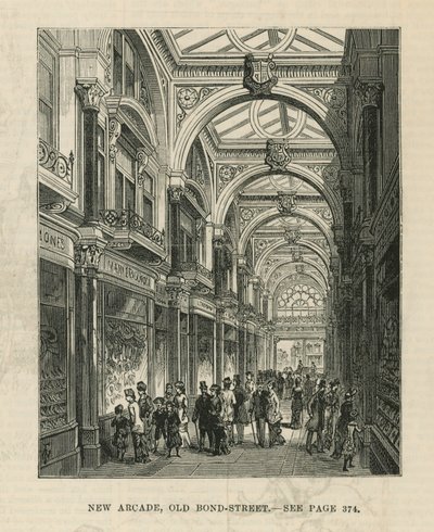 Intérieur de la nouvelle arcade sur Old Bond Street - English School