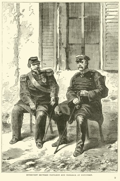 Entrevue entre Napoléon et Bismarck à Donchery, septembre 1870 - English School