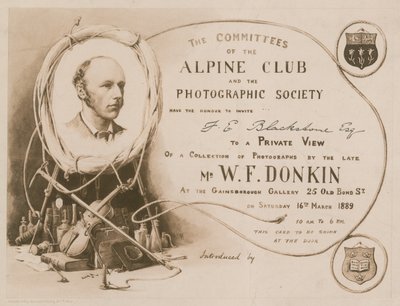 Invitation du Club Alpin et de la Société Photographique - English School