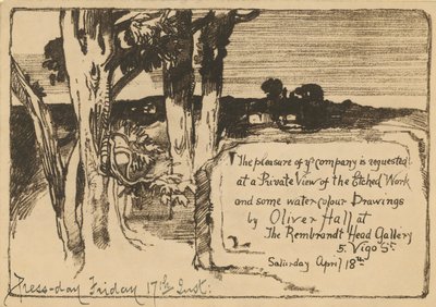 Invitation à une exposition de dessins à l