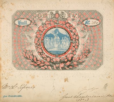 Invitation au couronnement de George IV en 1821 - English School