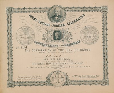 Invitation à la célébration du jubilé du Penny Postage - English School
