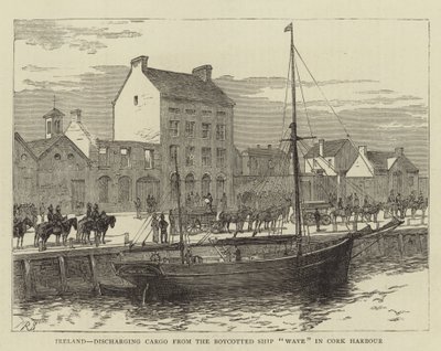 Irlande, déchargement de la Cargaison du Navire Boycotté « Wave » dans le Port de Cork - English School