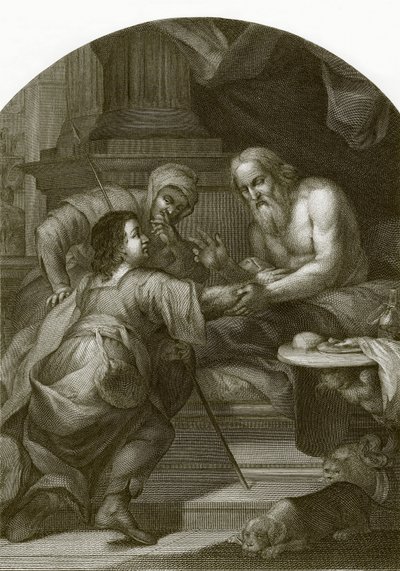 Isaac bénissant Jacob - English School