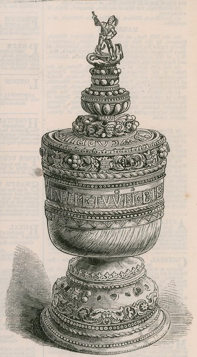 Coupe de grâce en ivoire de Thomas aBecket, sertie d