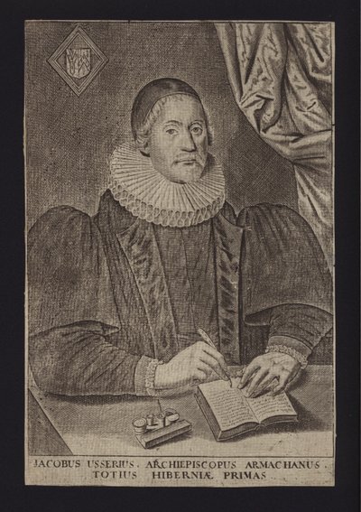 James Ussher, clergyman protestant irlandais (gravure) - English School