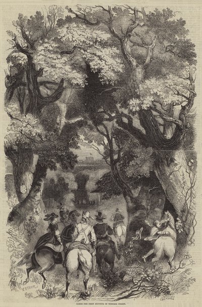 Jacques Ier chassant dans la forêt de Windsor - English School