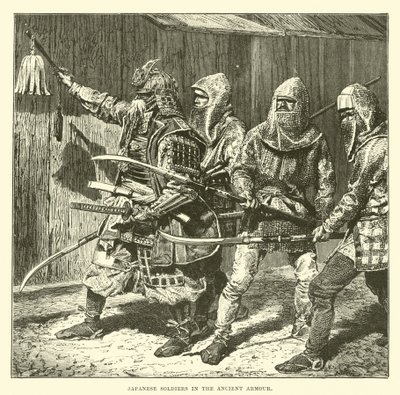Soldats japonais en armure ancienne - English School