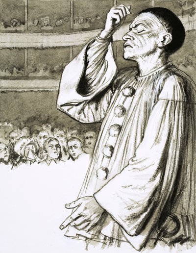 Jean Gaspard Deburau, également connu sous le nom de clown Pierrot - English School