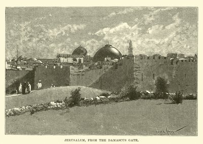 Jérusalem, depuis la porte de Damas - English School