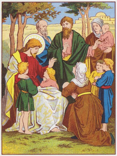 Jésus-Christ bénissant les petits enfants - English School