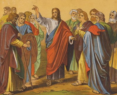 Jésus-Christ envoyant les douze apôtres - English School