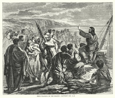 Jésus enseignant au bord de la mer, Matthieu XIII - English School