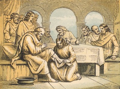 Jésus lavant les pieds de ses disciples - English School