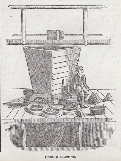 Machine à jigging, mine de cuivre de Cornouailles - English School